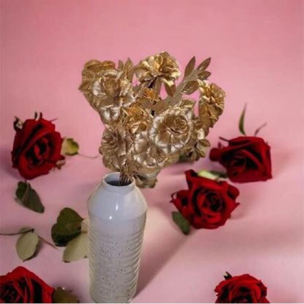 NWT - Gold Flower - Artificial Decor